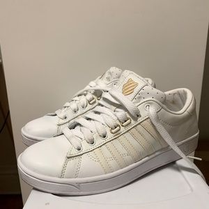 Kswiss white court shoes